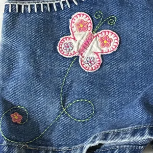 Limited Too Denim Shorts with Pink Floral Embroidery thumbnail 8
