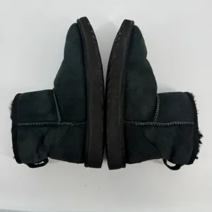 UGG Classic‎ Mini II Black Suede Shearling Ankle Boots 1016222 Womens Size 6 thumbnail 5