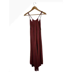 By Together Jumpsuit Women Small Rust Red Wide Asymmetric Leg Flowy Boho Cottage thumbnail 3