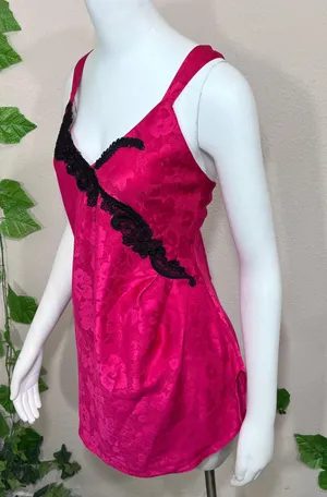 Victoria Secret Pink Lace Gold Label Vintage Rare Night Dress Slip thumbnail 7