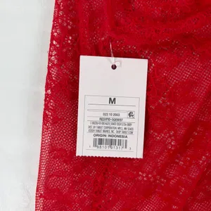 Auden Red Floral Lace Chemise Nightgown Sheer Adjustable Straps Medium NWT thumbnail 7