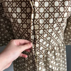 Tuckernuck Ready For Rattan Mini Dress Neutral Tunic Button Up Size Small thumbnail 6