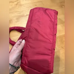Roberto Coin tote nylon bag red side pockets thumbnail 5