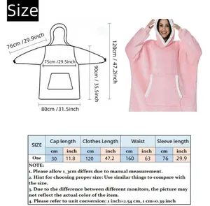 Giant Christmas Blanket Hoodie Santa thumbnail 2