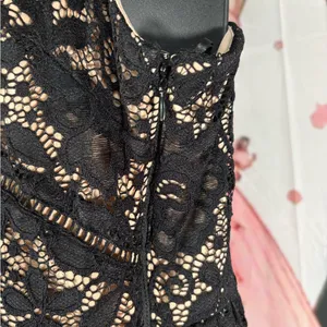 NSR Black Lace A-Line Midi Dress L thumbnail 8