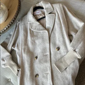 Stephanie Matthew’s Vintage Wool Blend Double Breasted Trench Coat Size 6 thumbnail 2