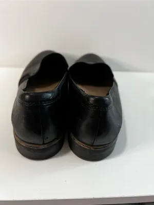 Clarks Trish Diva Black Leather Comfort Loafers Slip On Shoes thumbnail 5