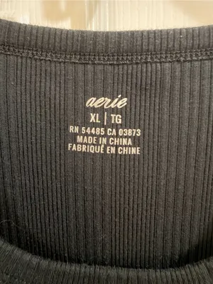 aerie Black Ribbed Tank Maxi Dress thumbnail 3