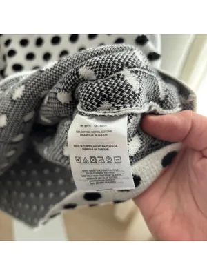 Anthropologie Moth EUC Women's Black White Polka Dot Jacquard Knit Sweater S thumbnail 5
