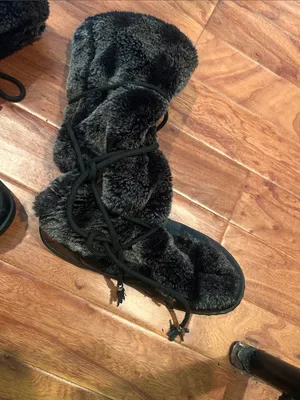 Vintage Fuel Y2K Tall Wrap Winter Fur Boot Women’s Size 7 thumbnail 5