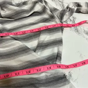 Lululemon radiant long sleeve striped wrap top‎ gray white thumbnail 5