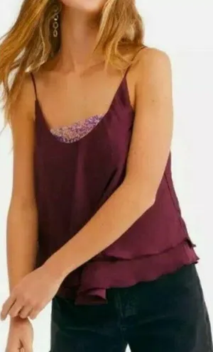 Free People Turn It On Cami in Vetiver Bloom Size S NWT thumbnail 1