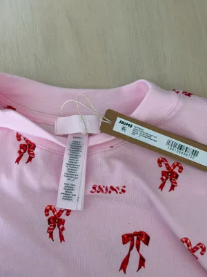 NWT Skims Boyfriend Long Sleeve T-Shirt and Short Boxer Set thumbnail 7