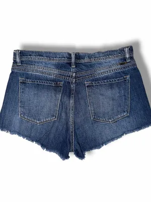 KanCan High-Rise Distressed Button Fly Raw Hem Denim Shorts thumbnail 2