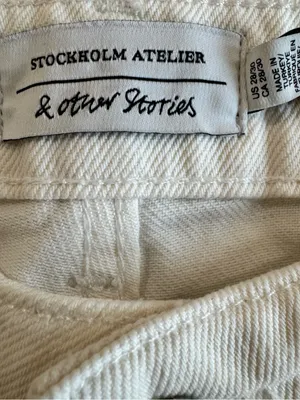 NWT & Other Stories Relaxed Tapered Jeans White Low Rise 28/30 thumbnail 6