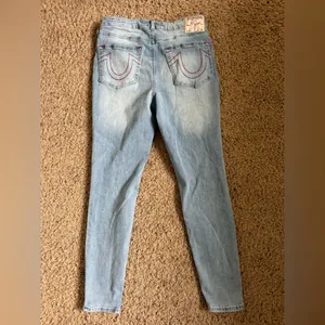 True Religion Halle High Rise Super Skinny Jeans Light Blue size 30 thumbnail 2