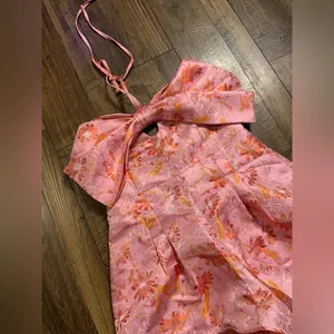 Buddy love satin floral large pow romper formal party glam $130 cocktail spring thumbnail 9