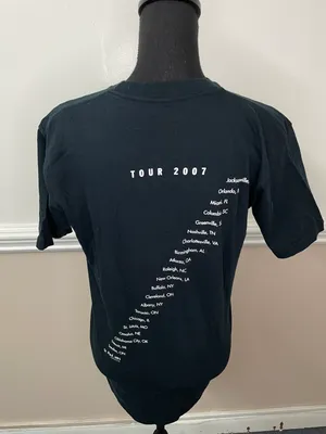 Billy Joel 2007 Tour Black Short Sleeve Size Medium thumbnail 3