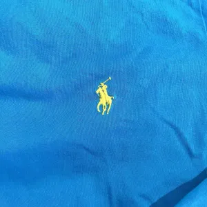 Ralph Lauren Sport Top Womens Crew Neck Short Sleeve Blue With Yellow Pony Med thumbnail 6