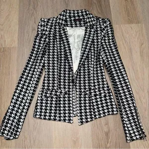 Xtaren Black & White Houndstooth Blazer - Size Small thumbnail 1