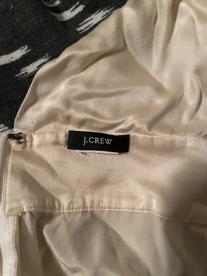 J.Crew Ivory Silk Deep V Cami thumbnail 4