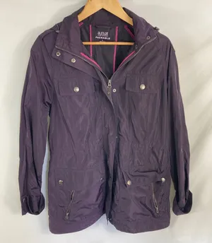 ana Dark Purple Zip Up Packable Windbreaker Jacket Size Large thumbnail 1