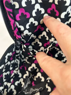 Vera Bradley Quilted Travel Cosmetic/Jewelry Bag in Canterberry Magenta Pattern thumbnail 10