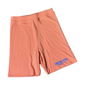 White Fox Boutique Project 5 Ribbed Biker Shorts Orange Coral XS Logo Streetwear thumbnail 1