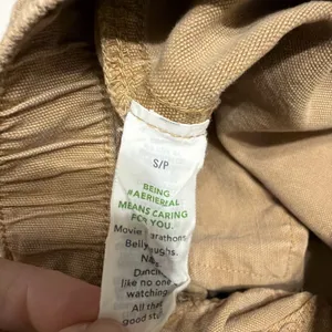 Aerie Women's Cargo Jogger Pants Size Small Tan Beige Casual Drawstring thumbnail 5