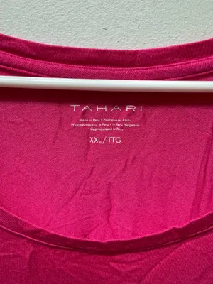 Light Weight Bright Pink TAHARI Long Sleeve Top thumbnail 2