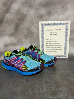 Salomon XR Mission 1 Women's Blue Trail Running Shoes w/Quicklace Size 8.5 thumbnail 2