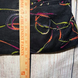 VTG 90s 3‎ Sisters Abstract Open Blazer 3D Stitching Embroidered Womens L USA thumbnail 9