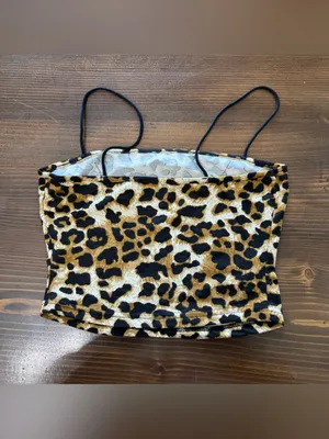 SheIn Leopard print cropped tank thumbnail 3