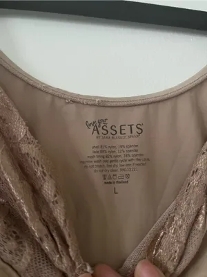 Assets Spanx Lace Trim Tan Shaping Cami Tank Top Large Seamless Layering Nude thumbnail 4