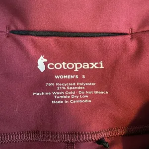 Cotopaxi Women S Maroon Orange Blue Mariposa Colorblock Leggings Athleisure thumbnail 7