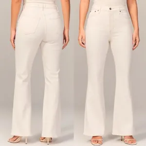 Abercrombie & Fitch 70s Vintage Flare Ultra High Rise Jeans Retro Cream 25 0 thumbnail 3