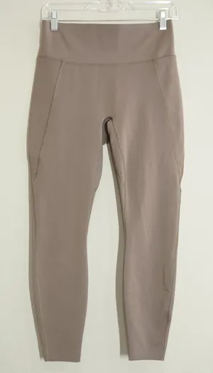 Nike Women's Size Medium Universa Dri-FIT Leggings Mocha Brown High Rise Pockets thumbnail 1