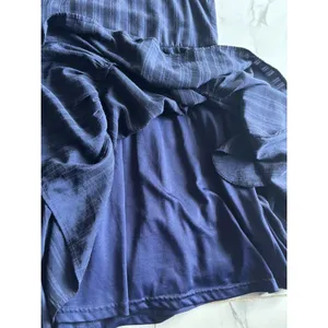 GLAM Navy Blue Tiered Mock Neck Mini Dress Sleeveless Ruffle Babydoll Size M thumbnail 9