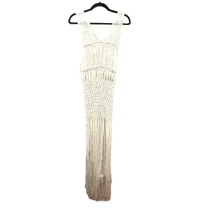 ANTHROPOLOGIE Crochet‎ Fringe Beaded Tunic NWT One Size thumbnail 3