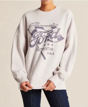ABERCROMBIE & FITCH Soft A&F Collection ford oversized sweatshirt thumbnail 1