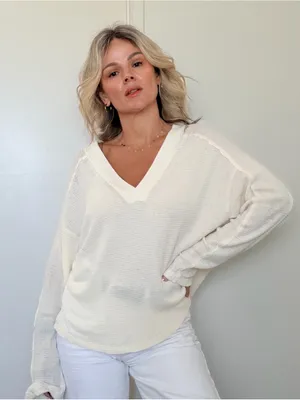 New Project Social T Underground Burnout Thermal V-Neck Long Sleeve thumbnail 1