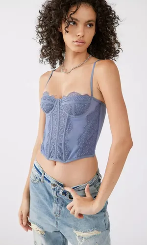 Urban Outfitters Out From Under Modern Love Lace Corset thumbnail 1