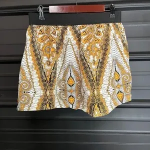 Womens Mini Skirt, Yellow White Pattern, Casual Summer‎ Fashion thumbnail 2