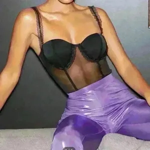 BAE Lace Detail Mesh Bustier Bodysuit‎ in black size L thumbnail 6