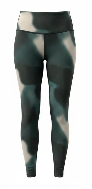 Nike Dri-Fit High-Rise Leggings in Black and Cream thumbnail 1