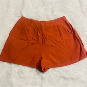 All in Favor Front Tie Pleated Terracotta Shorts thumbnail 5