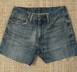 Levi's 501 Denim Jean Shorts Cut Off Blue Size 29 thumbnail 1