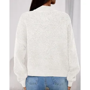 KIRUNDO Cardigan Button Up Oversized Sweater White L Size L thumbnail 3