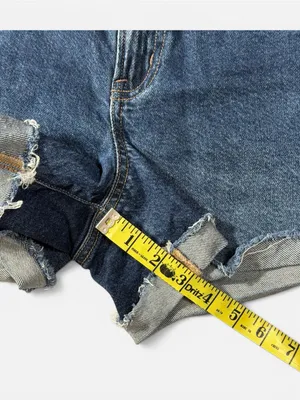 American Eagle Strigid Cuffed Denim Shorts Distressed Size 10 #270 thumbnail 3