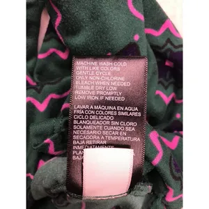 Room Service Pajama Set Women Small Green Pink Geometric Long Sleeve‎ thumbnail 6